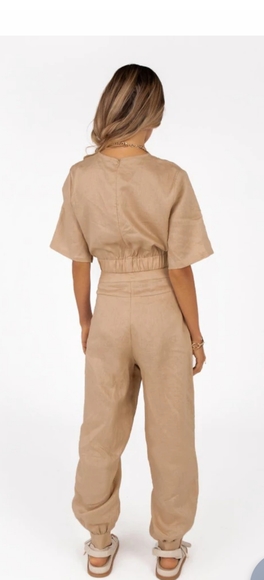 Dissh size 10 100% linen sand coloured harem pant - Picture 4 of 13